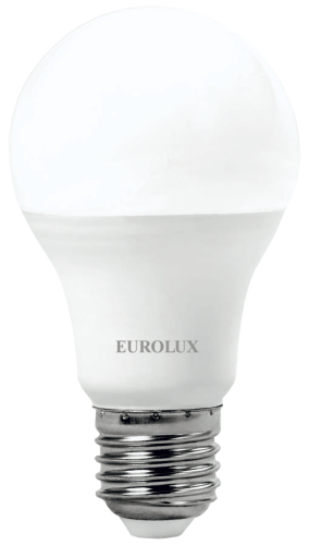 Лампа светодиодная LL-E-A60-15W-230-6K-E27 (груша, 15Вт, холод., Е27) Eurolux Лампа светодиодная LL-E-A60-15W-230-6K-E27 (груша, 15Вт, холод., Е27) Eurolux