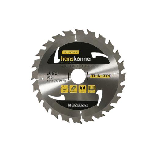 ���� ������� �� ������ 190x30 ��, 24 ���� Thin Kerf Hanskonner (H9022-190-30-24T)