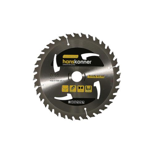 ���� ������� �� ������ 165x20 ��, 36 ������ Thin Kerf Hanskonner (H9022-165-20-36T)