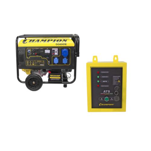 Генератор бензиновый Champion GG6501E + блок автоматики ATS (C3512) Генератор бензиновый Champion GG6501E + блок автоматики ATS (C3512)