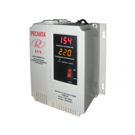 Стабилизатор напряжения серии LUX РЕСАНТА АСН-1000Н/1-Ц, 63/6/14 Стабилизатор напряжения серии LUX РЕСАНТА АСН-1000Н/1-Ц