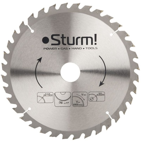 Диск пильный по дереву 210x30мм, 36Т STURM (9020-210-30-36T), 9020-210-30-36T Диск пильный по дереву 210x30мм, 36Т STURM (9020-210-30-36T)