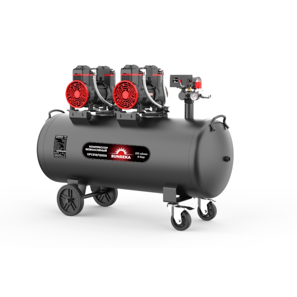 Компрессор SUNREKA GFC510/120DS 216117 (2900Вт, 510л/мин, 120л, 8бар, безмасляный), 216117 Компрессор SUNREKA GFC510/120DS 216117 (2900Вт, 510л/мин, 120л, 8бар, безмасляный)