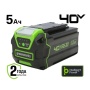 Аккумулятор GREENWORKS 40В, 5А/ч G40B5 (2927207), 2927207 Аккумулятор GREENWORKS 40В, 5А/ч G40B5 (2927207)
