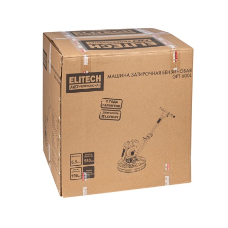 ���������� ������ �� ������ Elitech HD GPT 600L (6.5 �/�, Loncin G200F, 580 ��, 50 ��)
