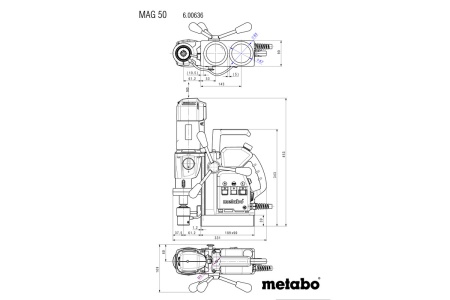 Дрель на магнитной стойке Metabo MAG 50 МК2/W19 600636500, 600636500 Дрель на магнитной стойке Metabo MAG 50 МК2/W19 600636500