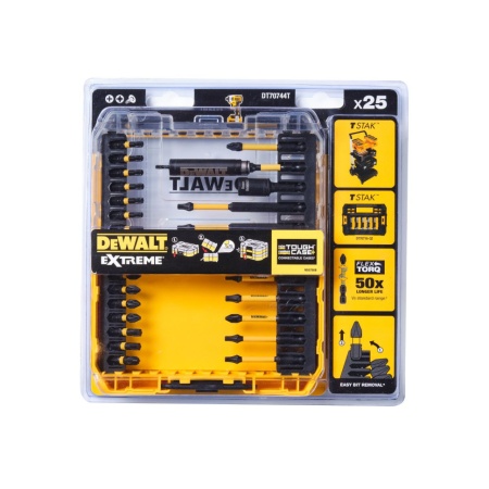 Набор бит и насадок (25шт) FlexTorq DEWALT (DT70744T-QZ), DT70744T-QZ Набор бит и насадок (25шт) FlexTorq DEWALT (DT70744T-QZ)