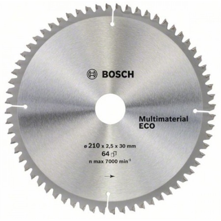 Диск пильный BOSCH 210х30х64T ECO MM, 2608641803 Диск пильный BOSCH 210х30х64T ECO MM