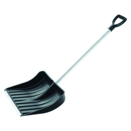 Лопата снеговая СИБРТЕХ 510х410мм, морозостойкий пластик, с алюм. черенком, 61588 Лопата снеговая СИБРТЕХ 510х410мм, морозостойкий пластик, с алюм. черенком