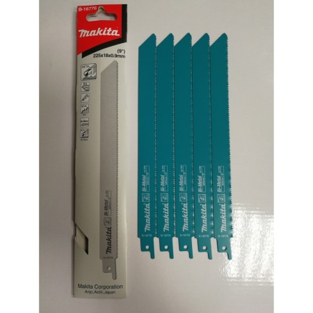 Полотно для сабельной пилы по металлу 225х1,8мм Makita B-16776 (5шт), B-16776 Полотно для сабельной пилы по металлу 225х1,8мм Makita B-16776 (5шт)
