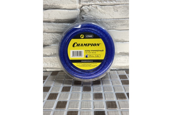 Леска 2.4 мм x 40 м (витая, Alu Twist) CHAMPION (C7063), C7063 Леска 2.4 мм x 40 м (витая, Alu Twist) CHAMPION (C7063)