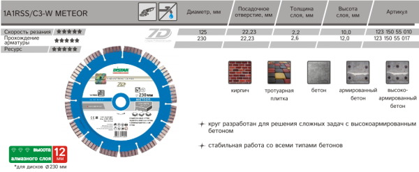   DISTAR Meteor 125*2.2/1.3*22,23-10 H12 12315055110