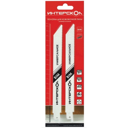 Полотно для саб. пилы ИНТЕРСКОЛ 228х205х4,0мм универсальные (2шт/уп), 2212920500401 Полотно для саб. пилы ИНТЕРСКОЛ 228х205х4,0мм универсальные (2шт/уп)