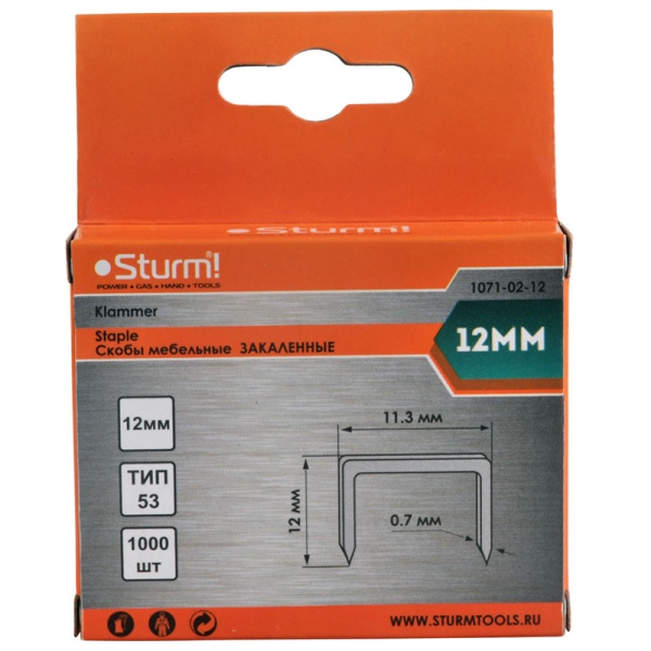 Скобы для степлера STURM 1071-02-12 Скобы для степлера STURM 1071-02-12
