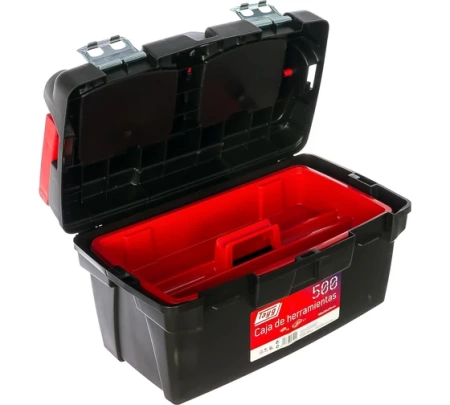 Ящик для инструментов TAYG №500 (500х295х270мм) лоток+2 органайзера в крышке 165009, 165009 Ящик для инструментов TAYG №500 (500х295х270мм) лоток+2 органайзера в крышке 165009