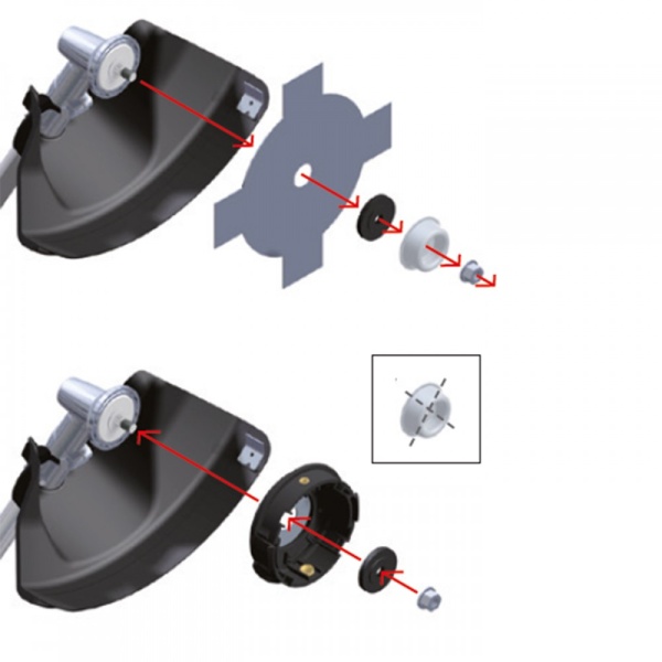 Головка триммерная OREGON универсал, леска до 3,0мм, без болтов, 539137 Головка триммерная OREGON универсал, леска до 3,0мм, без болтов