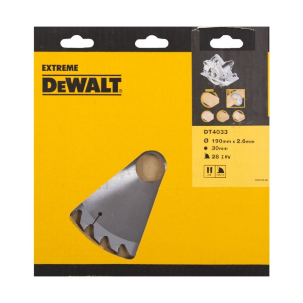 Диск пильный по дереву 190x30x28T DEWALT EXTREME (DT4033-QZ), DT4033-QZ Диск пильный по дереву 190x30x28T DEWALT EXTREME (DT4033-QZ)
