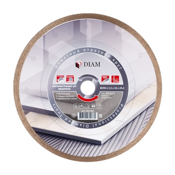   250x1,2x10x25,4 1A1R GRAPHITE Extra Line (-ST) DIAM (000708)