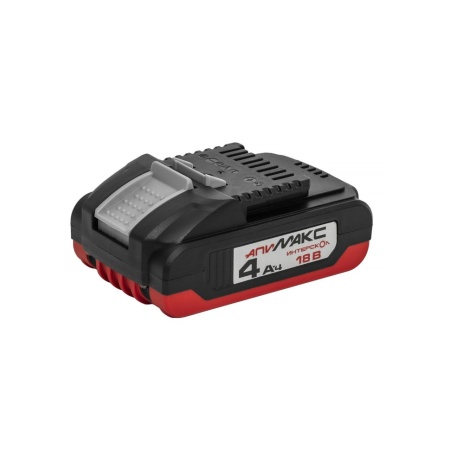 Аккумулятор ИНТЕРСКОЛ 18В, 4А/ч, Li-lon, с индикацией заряда АПИМАКС-4/18И (2400.104), 2400.104 Аккумулятор ИНТЕРСКОЛ 18В, 4А/ч, Li-lon, с индикацией заряда АПИМАКС-4/18И (2400.104)