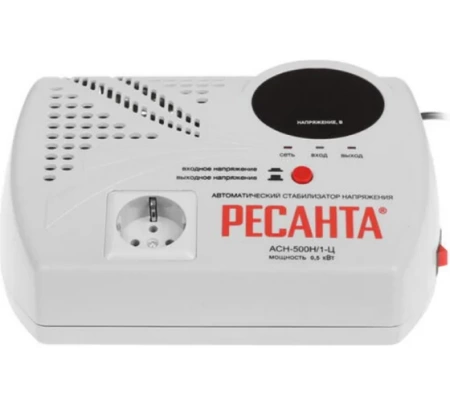Стабилизатор напряжения серии LUX РЕСАНТА АСН-500Н/1-Ц, 63/6/9 Стабилизатор напряжения серии LUX РЕСАНТА АСН-500Н/1-Ц