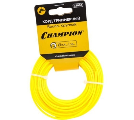 Леска 2.4 мм x 15 м (круг, Round) CHAMPION (C5004), C5004 Леска 2.4 мм x 15 м (круг, Round) CHAMPION (C5004)