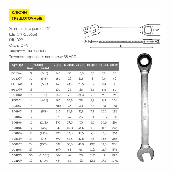 ���� ��������������� ����������� 22 �� Berger (BG1189)