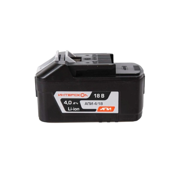 Аккумулятор ИНТЕРСКОЛ АПИ-4/18И, 18В, 4А/ч, Li-lon, с индикацией заряда (2400.121), 2400.121 Аккумулятор ИНТЕРСКОЛ АПИ-4/18И, 18В, 4А/ч, Li-lon, с индикацией заряда (2400.121)