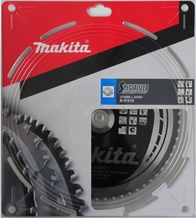 Диск пильный для сэндвич-панелей 270х30х2.3х60T Makita B-31516, B-31516 Диск пильный для сэндвич-панелей 270х30х2.3х60T Makita B-31516