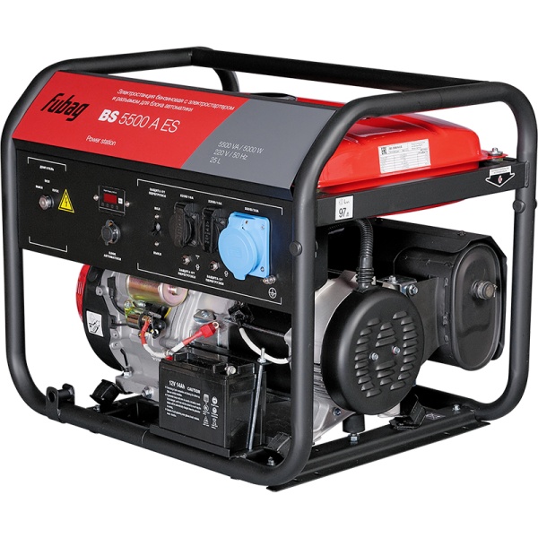 Бензогенератор FUBAG BS 5500 A ES 838756, 838756 Бензогенератор FUBAG BS 5500 A ES 838756