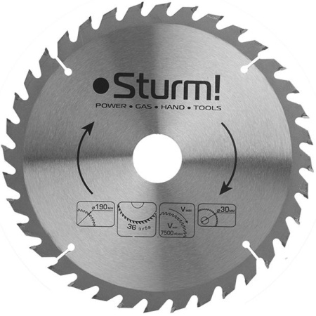 Диск пильный STURM 190х30х36T (9020-190-30-36T), 9020-190-30-36T Диск пильный STURM 190х30х36T (9020-190-30-36T)