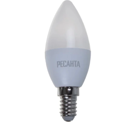 Лампа светодиодная РЕСАНТА LL-R-C37-5W-230-4K-E14, 76/1/2 Лампа светодиодная РЕСАНТА LL-R-C37-5W-230-4K-E14