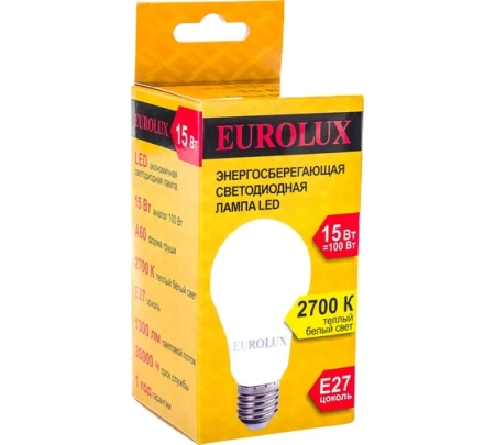   EUROLUX LL-E-A60-15W-230-2,7K-E27