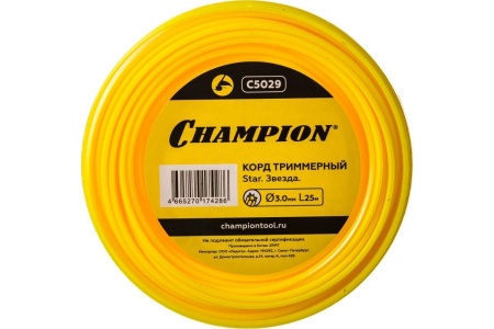 Леска 3,0мм х 25м CHAMPION Star (звезда), C5029 Леска 3,0мм х 25м CHAMPION Star (звезда)