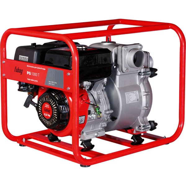Мотопомпа для сильнозагрязненной воды FUBAG PG1300Т (838247), 838247 Мотопомпа для сильнозагрязненной воды FUBAG PG1300Т (838247)
