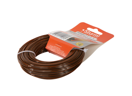 Леска 2.4 мм x 15 м (квадрат усиленный, оранж/черн.) STURM (GT3535-2.4-G4-15), GT3535-2.4-G4-15 Леска 2.4 мм x 15 м (квадрат усиленный, оранж/черн.) STURM (GT3535-2.4-G4-15)