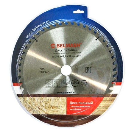 Диск пильный БЕЛМАШ 280х32х48Тх3,0/2,0мм RD027A, RD027A Диск пильный БЕЛМАШ 280х32х48Тх3,0/2,0мм RD027A