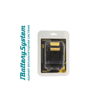 Аккумулятор HANSKONNER 18В, 4А/ч, 1BatterySystem18V (HBP2004), HBP2004 Аккумулятор HANSKONNER 18В, 4А/ч, 1BatterySystem18V (HBP2004)