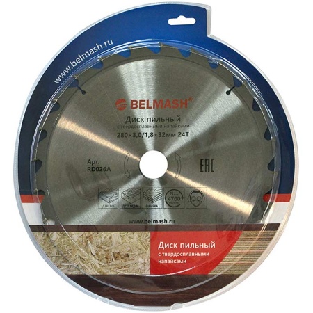 Диск пильный БЕЛМАШ 280х32х24Тх3,0/1.8мм, RD026A Диск пильный БЕЛМАШ 280х32х24Тх3,0/1.8мм