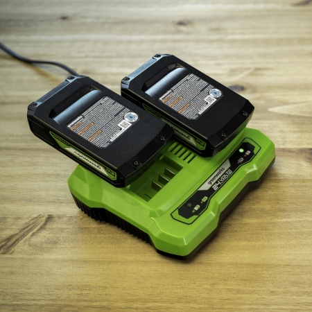 Зарядное устройство GREENWORKS G24X2UC2 (24В, 2А, слайдер, 2-х постовое) 2931907, 2931907 Зарядное устройство GREENWORKS G24X2UC2 (24В, 2А, слайдер, 2-х постовое) 2931907