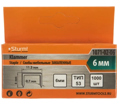 Скобы для степлера STURM 1071-02-06, 1071-02-06 Скобы для степлера STURM 1071-02-06