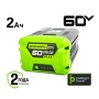 Аккумулятор GREENWORKS 60В, 2 А/ч G60B2 (2918307), 2918307 Аккумулятор GREENWORKS 60В, 2 А/ч G60B2 (2918307)
