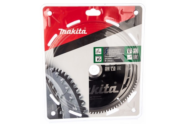 Диск пильный по алюминию Makita 260х30х100T (B-29321), B-29321 Диск пильный по алюминию Makita 260х30х100T (B-29321)