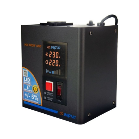 Стабилизатор напряжения Энергия VOLTRON-1000 (5%) Е0101-0154, Е0101-0154 Стабилизатор напряжения Энергия VOLTRON-1000 (5%) Е0101-0154