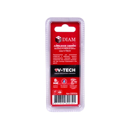     8x351/4 HEX-E DIAM Extra Line V-TECH (320326)