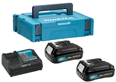 Набор Makita 2 аккумулятора 12 В, 2 а/ч BL1021B + ЗУ DC10SB + кейс MakPac 197658-5, 197658-5 Набор Makita 2 аккумулятора 12 В, 2 а/ч BL1021B + ЗУ DC10SB + кейс MakPac 197658-5