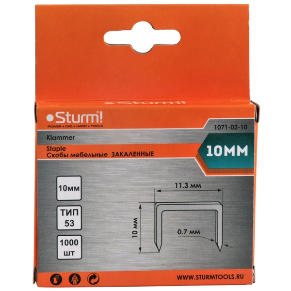 Скобы для степлера STURM 1071-02-10 Скобы для степлера STURM 1071-02-10