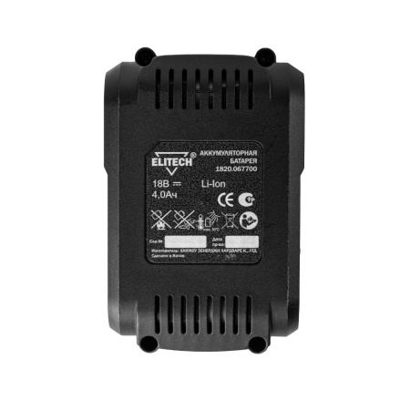 ����������� Elitech 18�, 4�/�, Li-ion, ������� (1820.067700)