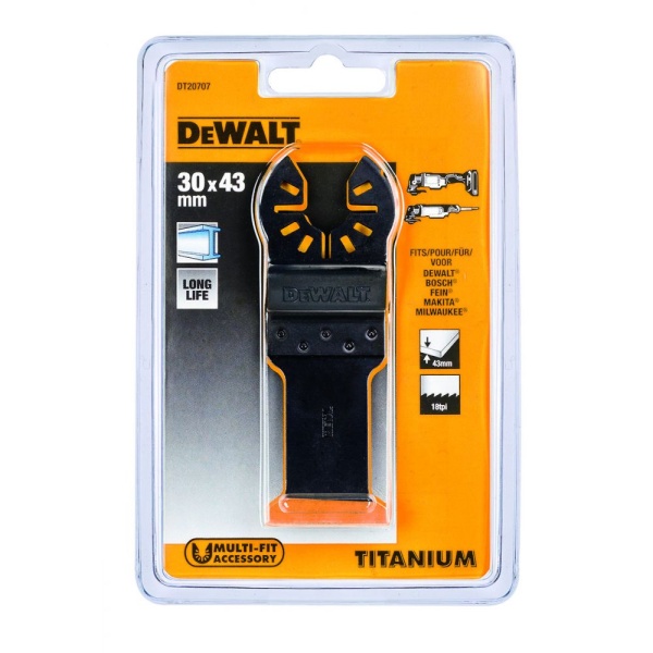 Погружное пильное полотно по металлу DEWALT DT20707-QZ (Ti 43 x 30 мм), DT20707-QZ Погружное пильное полотно по металлу DEWALT DT20707-QZ (Ti 43 x 30 мм)