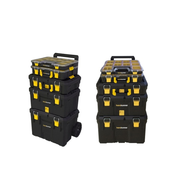 Набор ящиков системы хранения HANSTORAGE PLUS (5шт) на колесах HANSKONNER (HSP5KIT), HSP5KIT Набор ящиков системы хранения HANSTORAGE PLUS (5шт) на колесах HANSKONNER (HSP5KIT)