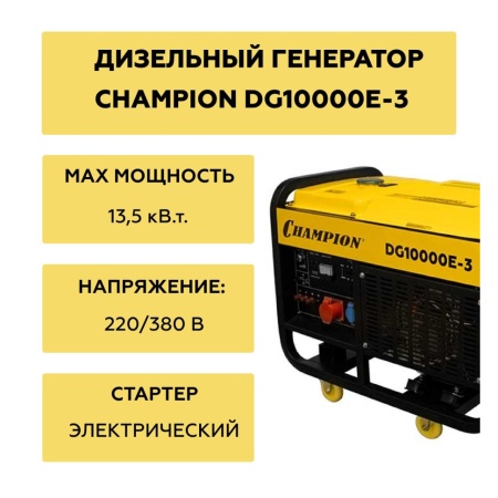   Champion DG10000E-3